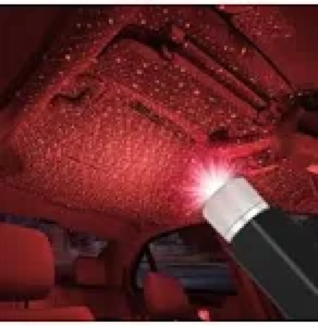 Kırmızı Ayak Altı Tavan LED Araç Içi Aydınlatma Oto Araba Iç Disko Ayarlanır USB Lamba Işık