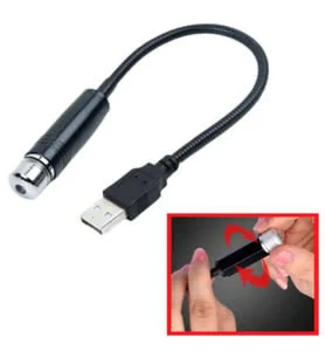 Kırmızı Ayak Altı Tavan LED Araç Içi Aydınlatma Oto Araba Iç Disko Ayarlanır USB Lamba Işık
