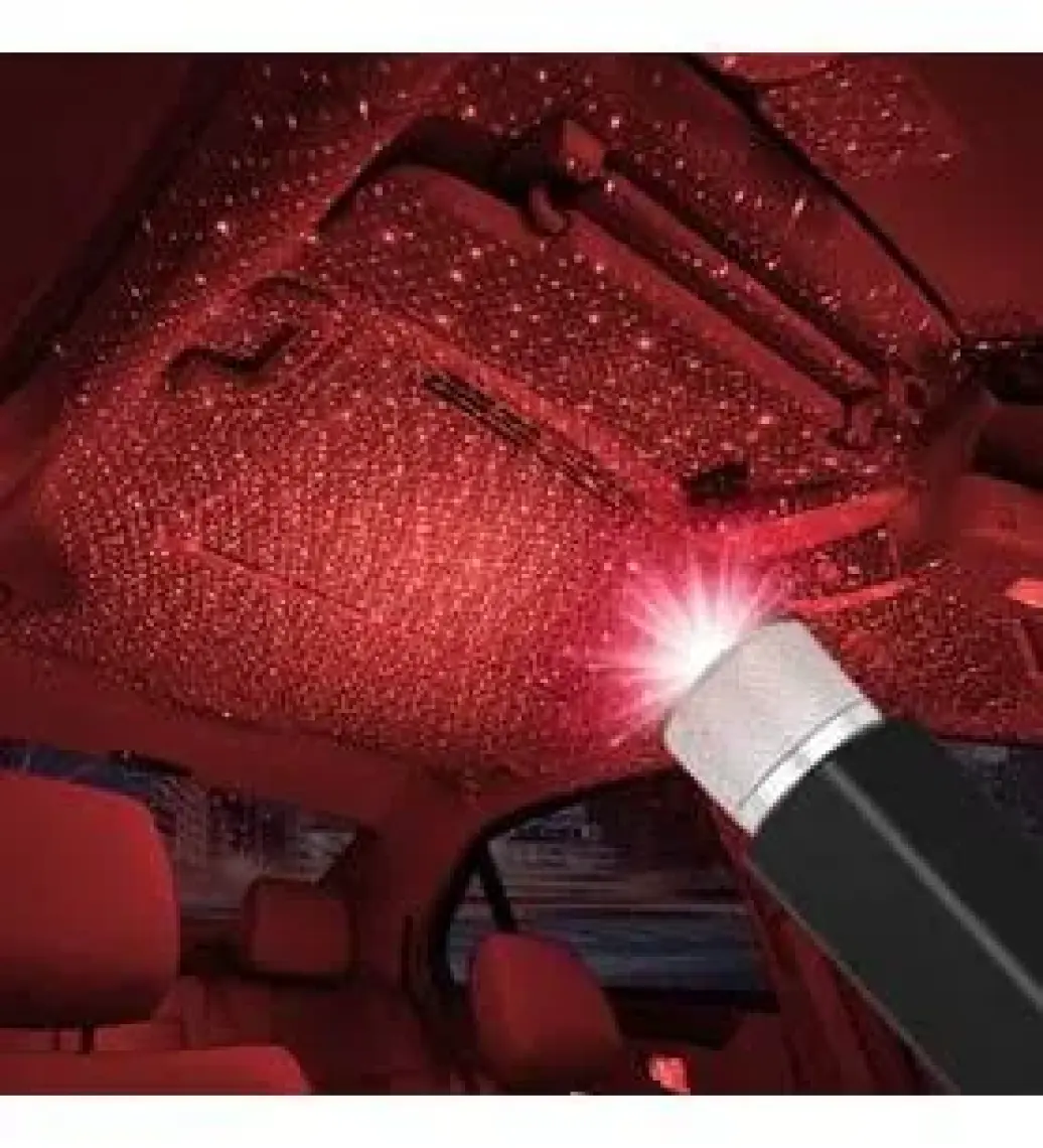 Kırmızı Ayak Altı Tavan LED Araç Içi Aydınlatma Oto Araba Iç Disko Ayarlanır USB Lamba Işık