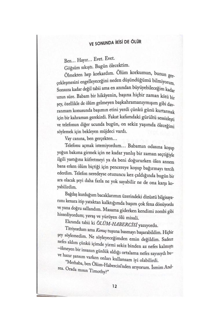Ve Sonunda Ikisi De Ölür - Adam Silvera