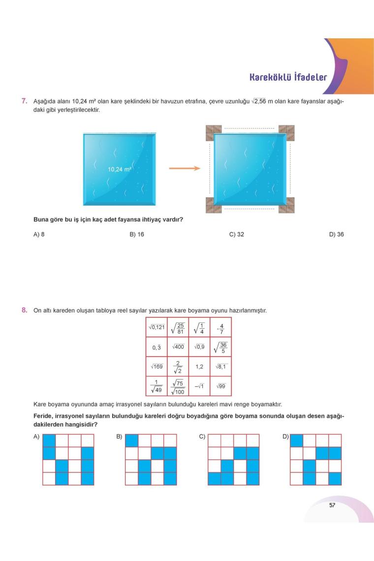 8. Sınıf Tam Matematik 3 Teknik Analiz Modülleri & Kareköklü Sayılar Serkan Akça