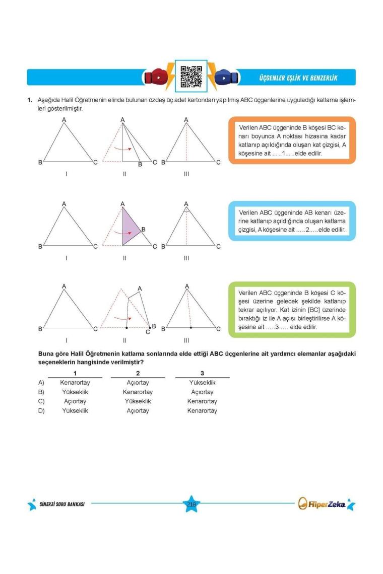 8. Sınıf Matematik Sinerji Soru Bankası