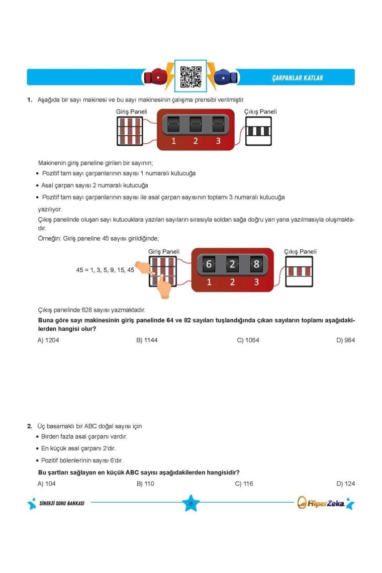 8. Sınıf Matematik Sinerji Soru Bankası