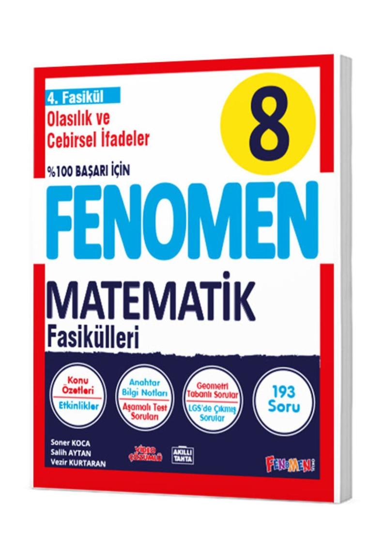 Fenomen 8. Sınıf Lgs Matematik 4. Fasikül Konu Özetli Soru Bankası