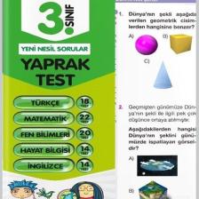 3. Sınıf Tüm Dersler Yaprak Testler