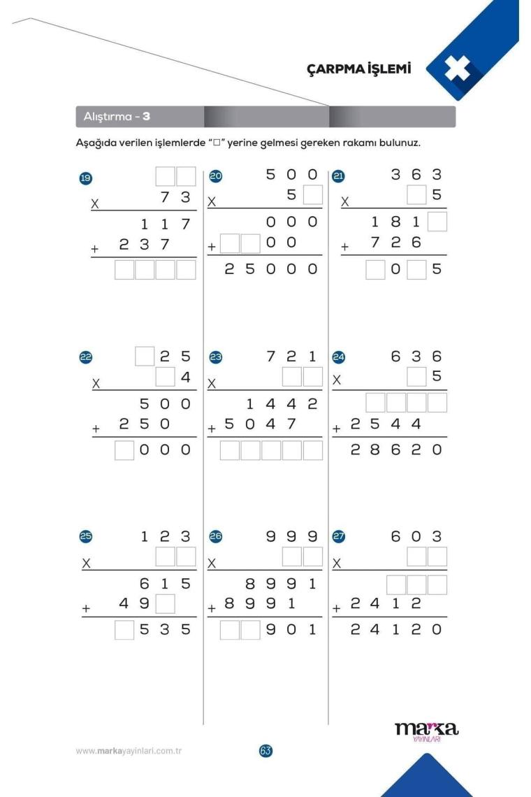 Tüm Ösym Ve Meb Sınavları Için 4 Işlem Antrenmanlarla Matematik Alıştırma Defteri