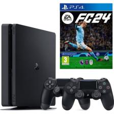 Sony Playstation 4 Slim  1 TB + 2.Dualshock +Fc 24