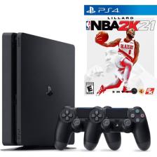 Sony Playstation 4 Slim + 2.Dualshock + PS4 Nba 2K21