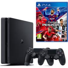Sony Playstation 4 Slim + 2.Dualshock + Ps4 Pes 2020