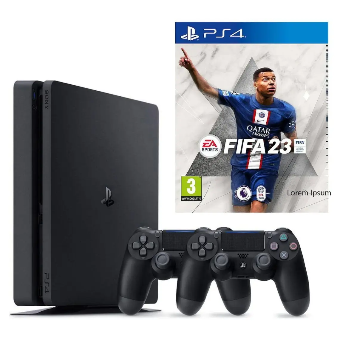 Sony Playstation 4 Slim 1TB  + 2.Dualshock + Ps4 Fifa 23
