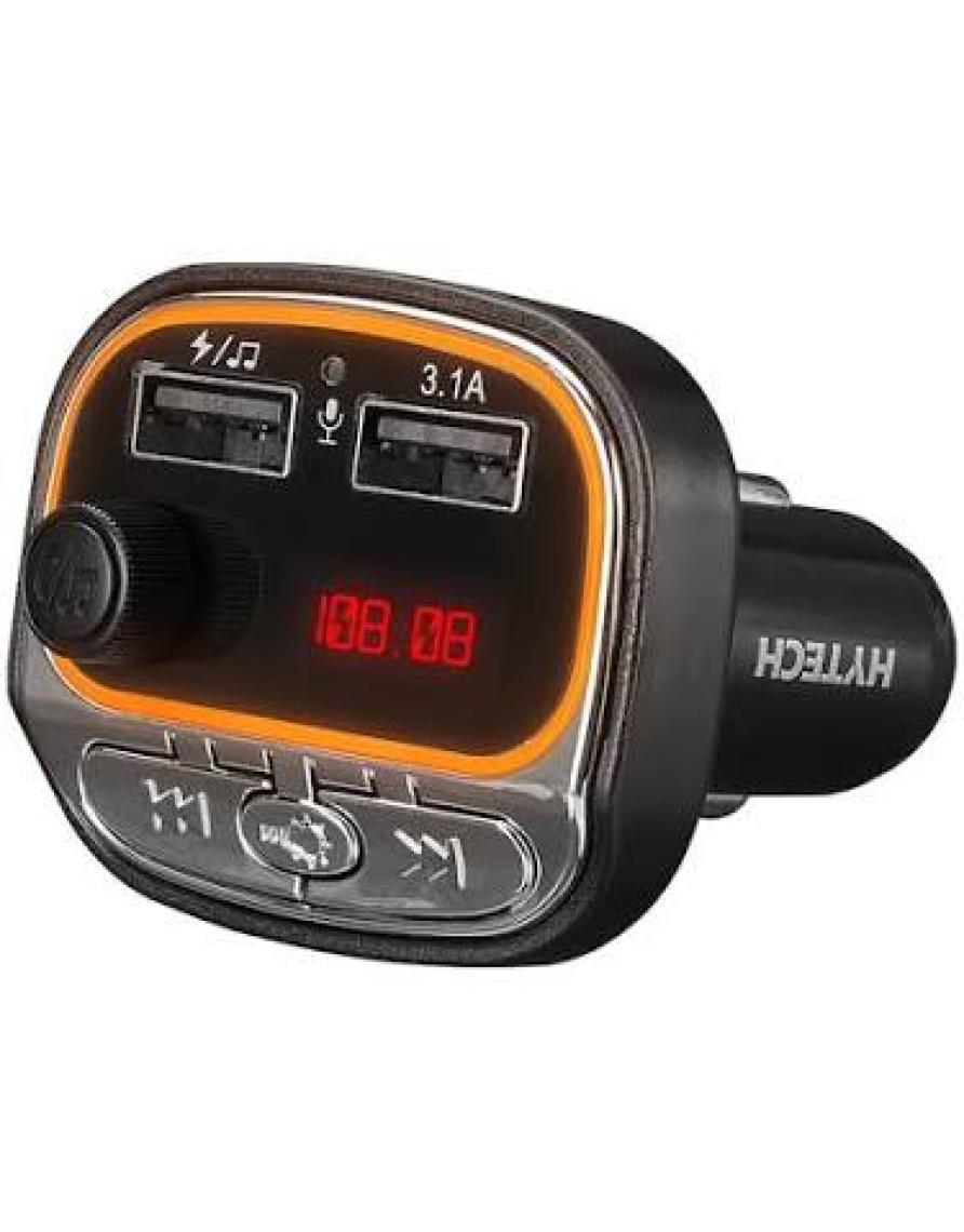 Hytech HY-XCB40 Çift USB 5V 3.1A Rainbow Işıklı LED Ekran Tf Kartlı V5.0 Bluetooth Fm Transmitter