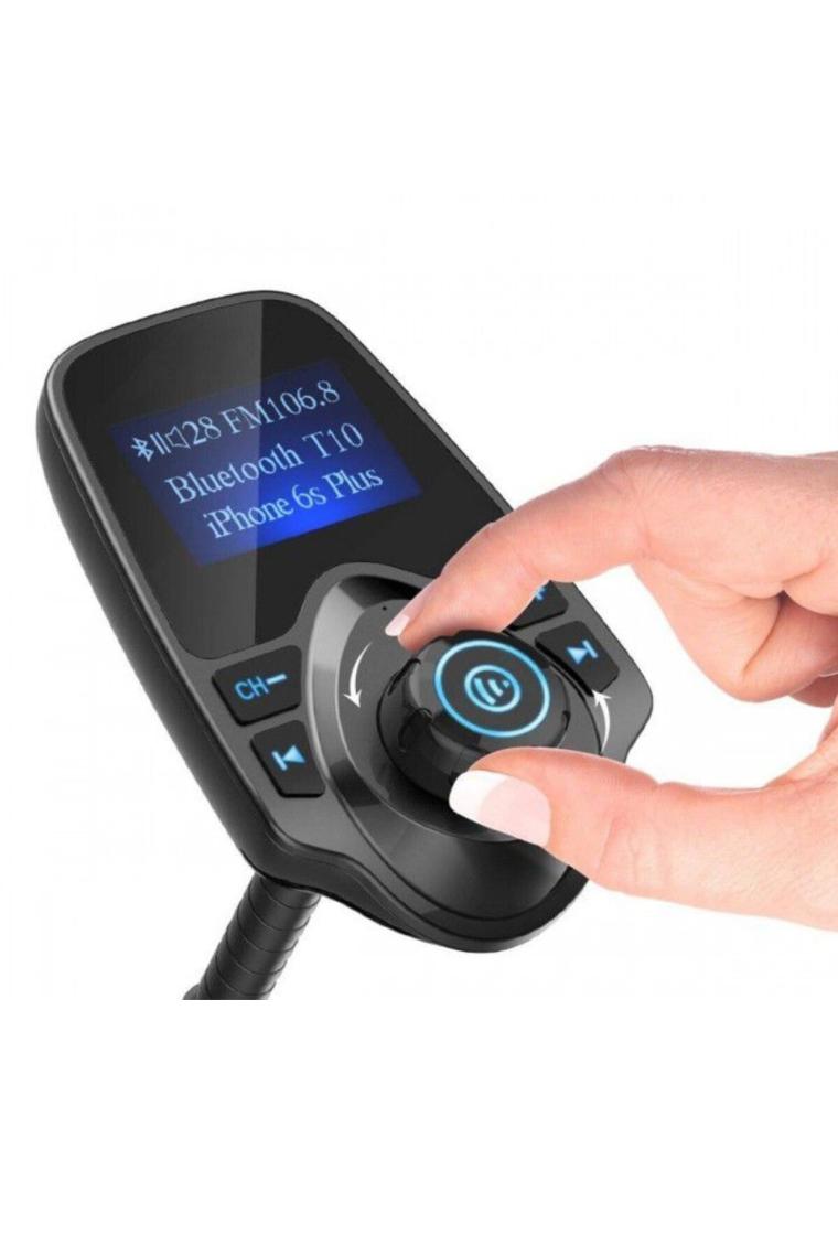 Kingboss T10 Bluetooth Araç Kiti USB Sd Kart Girişli Transmitter Aux Fm Mp3 Çalar Fonksiyonlu