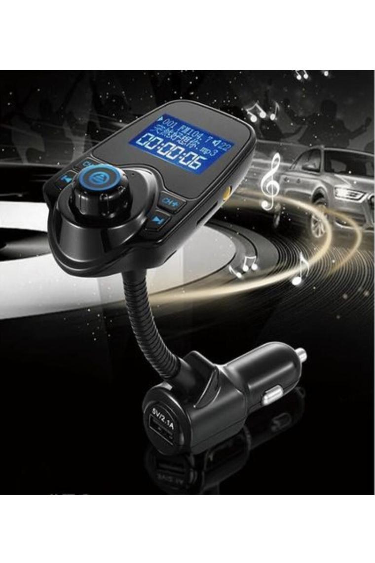 Kingboss T10 Bluetooth Araç Kiti USB Sd Kart Girişli Transmitter Aux Fm Mp3 Çalar Fonksiyonlu