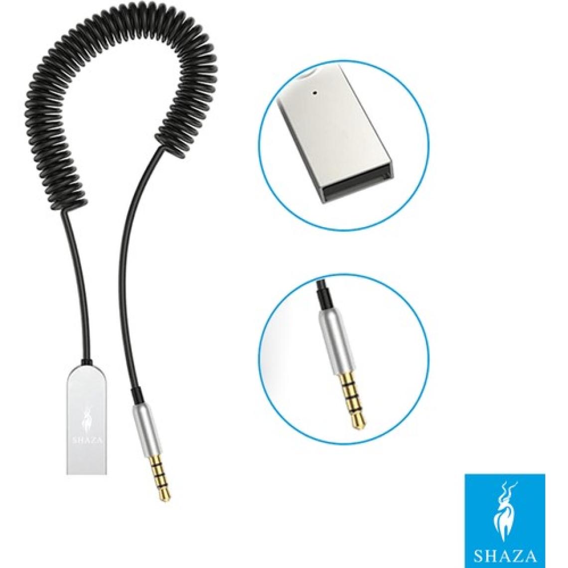 Shaza USB Wireless Bluetooth Araç Kiti Hifi Stereo Ses Alıcısı Aux 3.5mm Jack Adaptörü Bluetooth 5.0