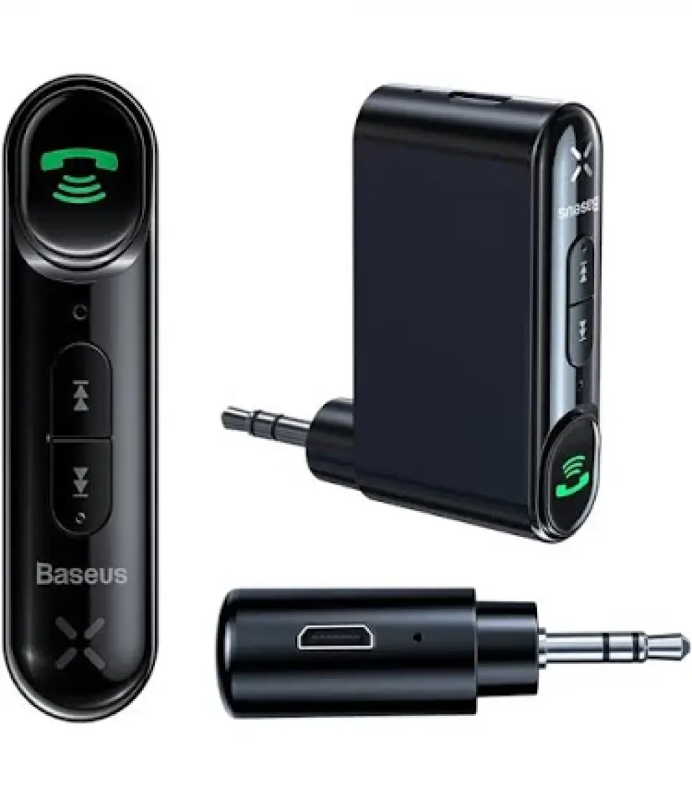 Baseus Wireless Bluetooth 5.0 3.5mm Jack Aux Araç Ses Aktarım Kiti Adeptör Wxqy-01