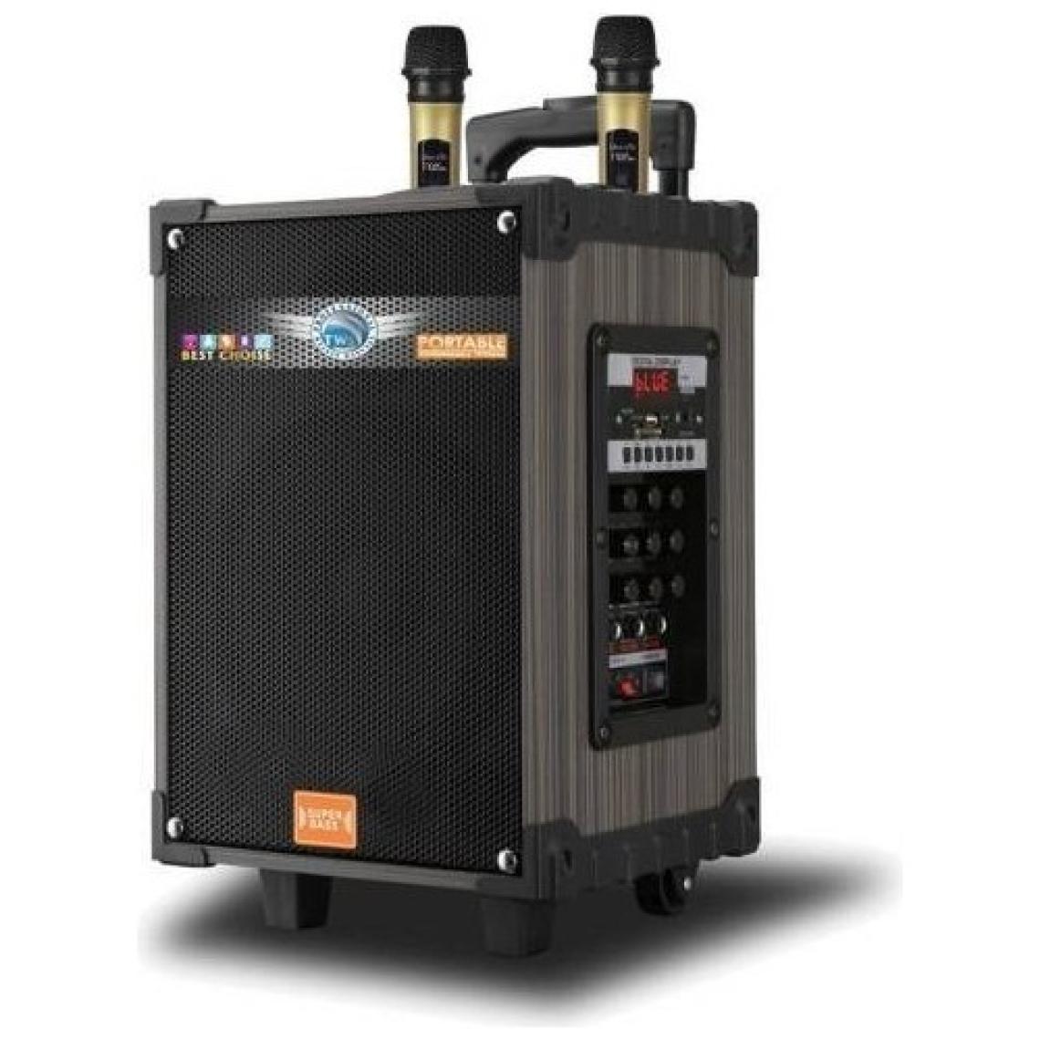 Ultratekno LT-910 Süper Bass Kumandalı Şarjlı Çift Mikrofonlu Hoparlör Sistemi Taşınabilir Amfi