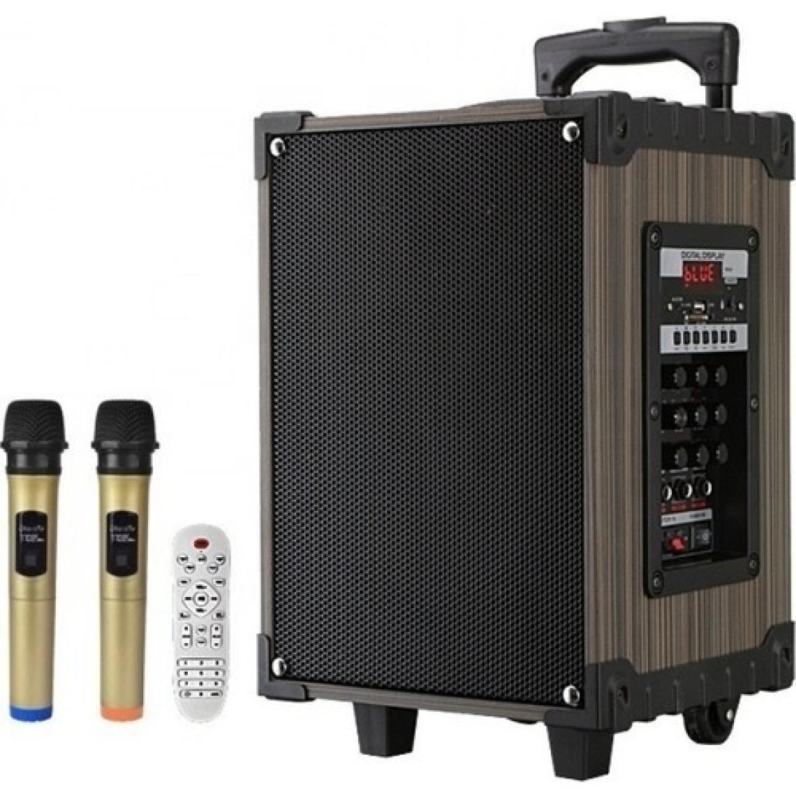 Ultratekno LT-910 Süper Bass Kumandalı Şarjlı Çift Mikrofonlu Hoparlör Sistemi Taşınabilir Amfi