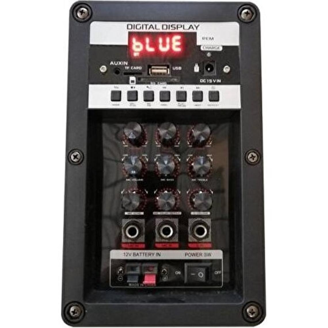 Ultratekno LT-910 Süper Bass Kumandalı Şarjlı Çift Mikrofonlu Hoparlör Sistemi Taşınabilir Amfi