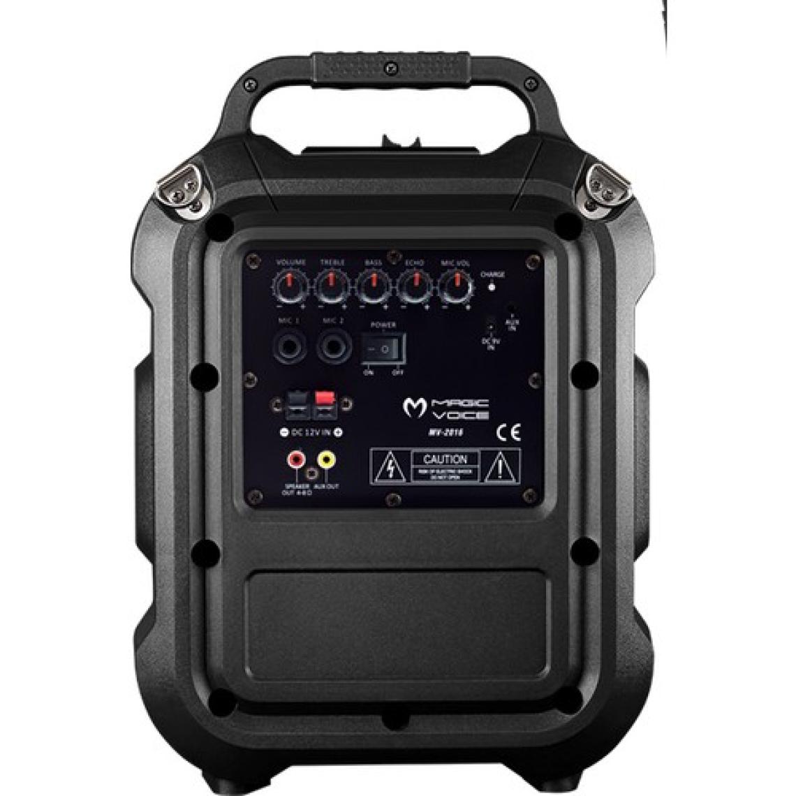 Magicvoice MV-2016 Max 175W USB-SD-BT Siyah 1E-1Y Mikrofonlu Aktif Hoparlör