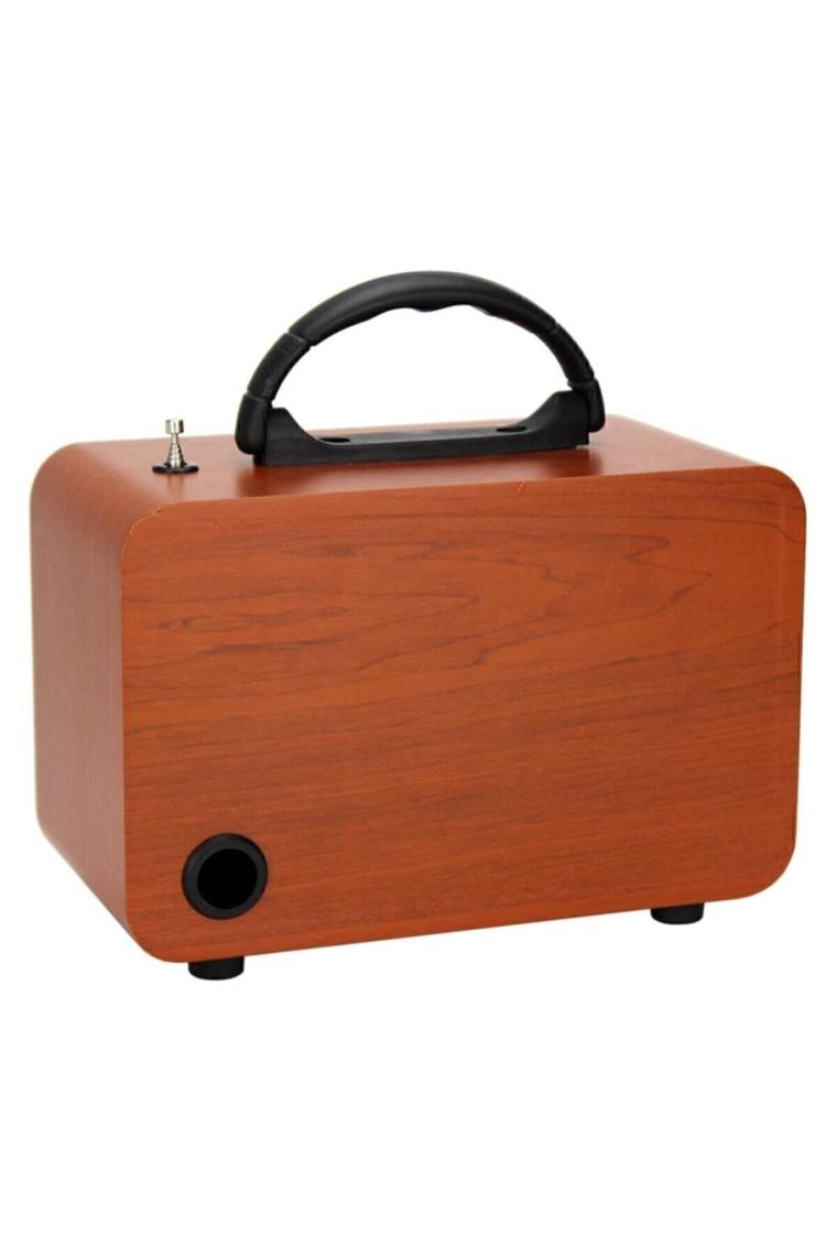 Nns Taşınabilir Nostaljik Fm Radyo Bluetooth + Tf Kart + USB Destekli Ahşap Kasa Radyo