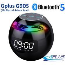 Gplus G90S Radyolu Çift Alarmlı Işıklı Dijital LED Göstergeli Bluetooth 5.0 Çok Fonksiyonlu Şarj Edilebilir Hoparlörlü Masa Saati