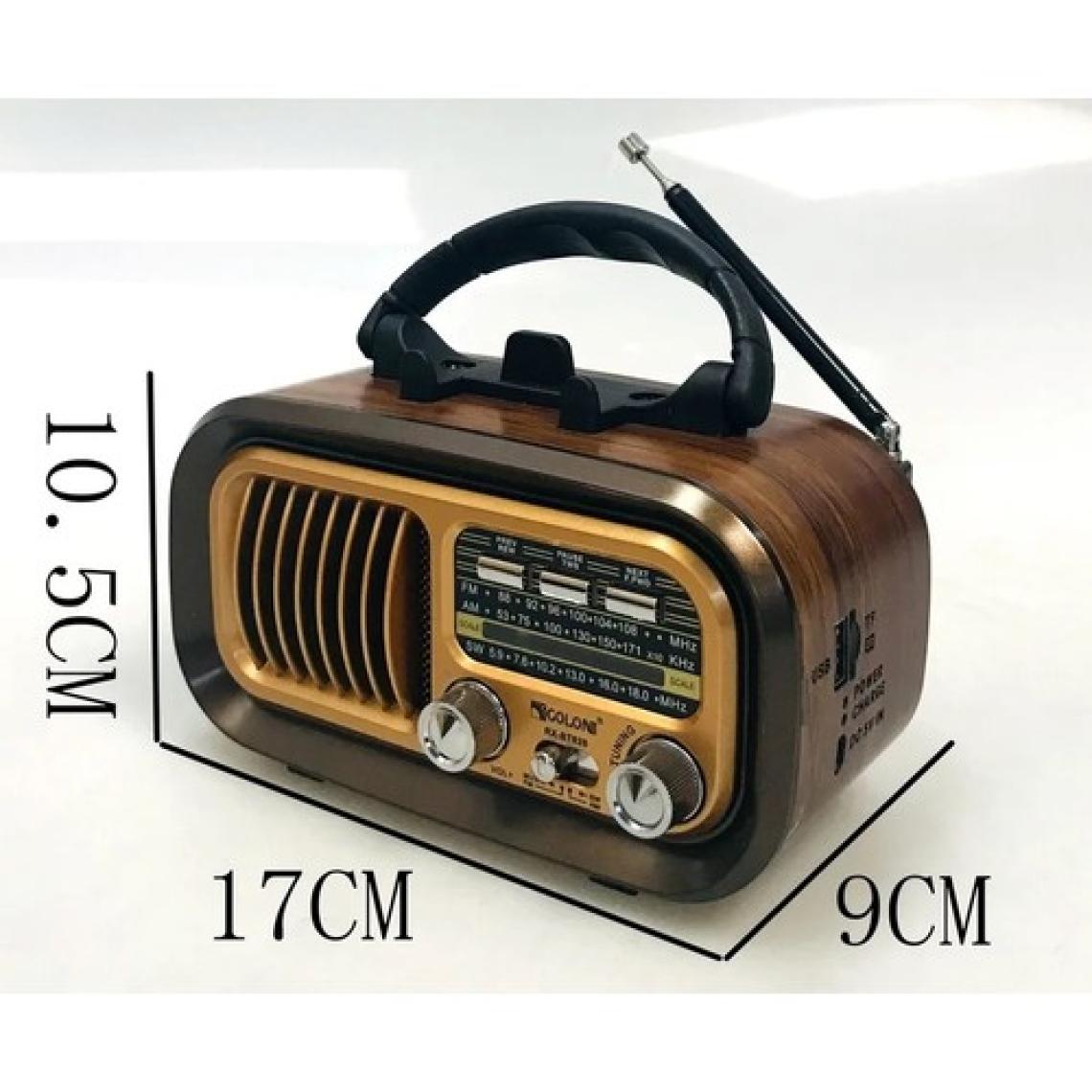 Ultratekno RX-BT628S Güneş Panelli Nostaljik Radyo Bt/tf/usb/fm/am/sw 3 Bandlı Radyo