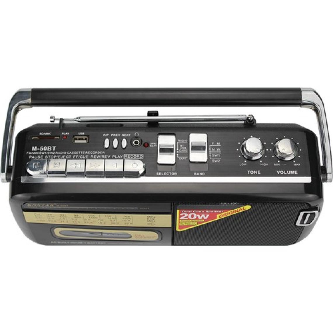 Knstar M-50BT Bluetooth + USB + Sd + Fm Radyo Kaset Çalar