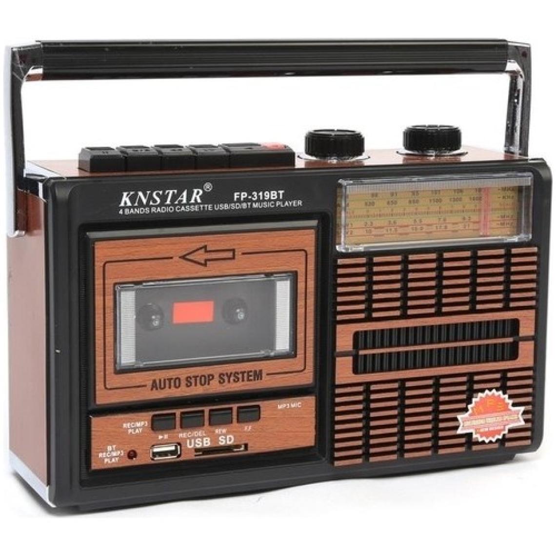 Knstar Nostaljik Bluetooth'lu Kaset Çalar + USB + Sd + Tf Card + Fm Radyo Fm/am/sw1-2 Radyo