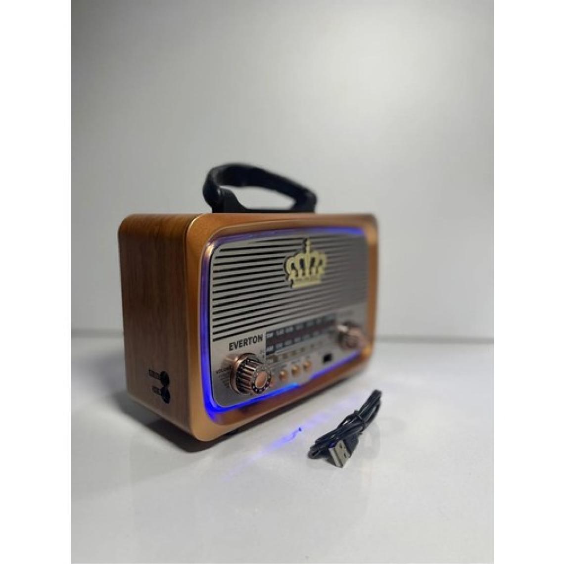Everton RT-849  Bluetooth Fm-Usb-Tf-Aux Şarjlı Nostaljik Radyo Güneş Panelli