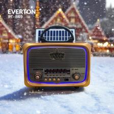 Everton RT-849  Bluetooth Fm-Usb-Tf-Aux Şarjlı Nostaljik Radyo Güneş Panelli