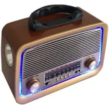 Shop-rt-301 Nostaljik Görünümlü Ahşap Bluetoothlu Mp3 Çalar Radyo Müzik Kutusu