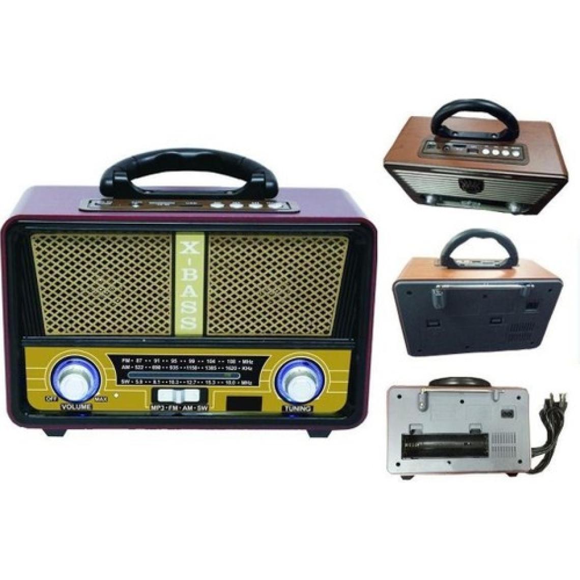 Meier M-112 Bt Nostaljik Ahşap Retro Radyo Bluetooth Fm Sd Aux Us