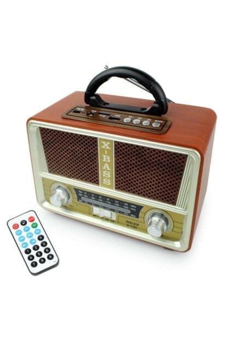 Meirer M 112Bt Dvs nostaljik Görünümlü Usb Sd Bluetooth Fm Am Sw Radyo