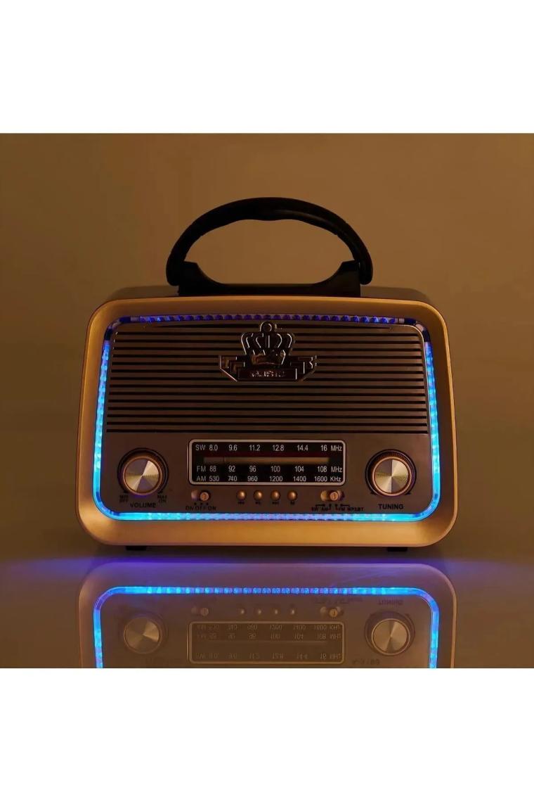 Cannavaro CN-301 Bt Nostaljik Radyo Bluetooth + Ledli + Fener + USB + Sd Card Mp3 Radyo Çalar CN-301 Bt