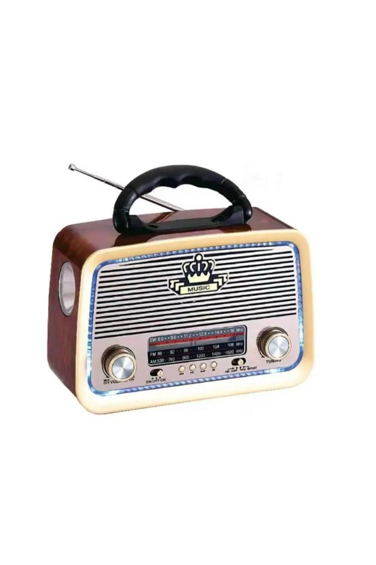 Cannavaro CN-301 Bt Nostaljik Radyo Bluetooth + Ledli + Fener + USB + Sd Card Mp3 Radyo Çalar CN-301 Bt