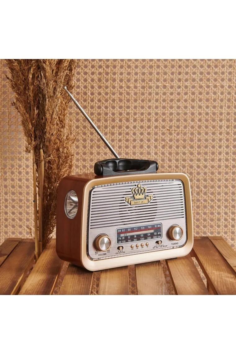 Cannavaro CN-301 Bt Nostaljik Radyo Bluetooth + Ledli + Fener + USB + Sd Card Mp3 Radyo Çalar CN-301 Bt