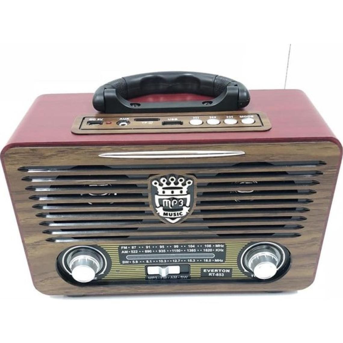 Everton Atasbey - Rt-853 Bluetoothlu Müzik Kutusu Radyo Usb Sdaux Mp3 Player