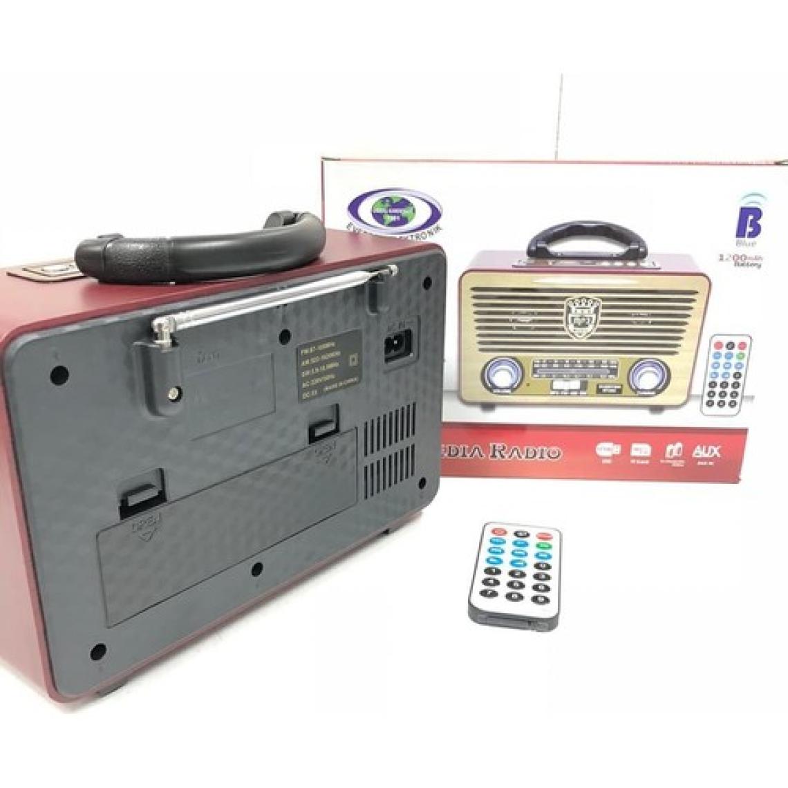 Everton Atasbey - Rt-853 Bluetoothlu Müzik Kutusu Radyo Usb Sdaux Mp3 Player
