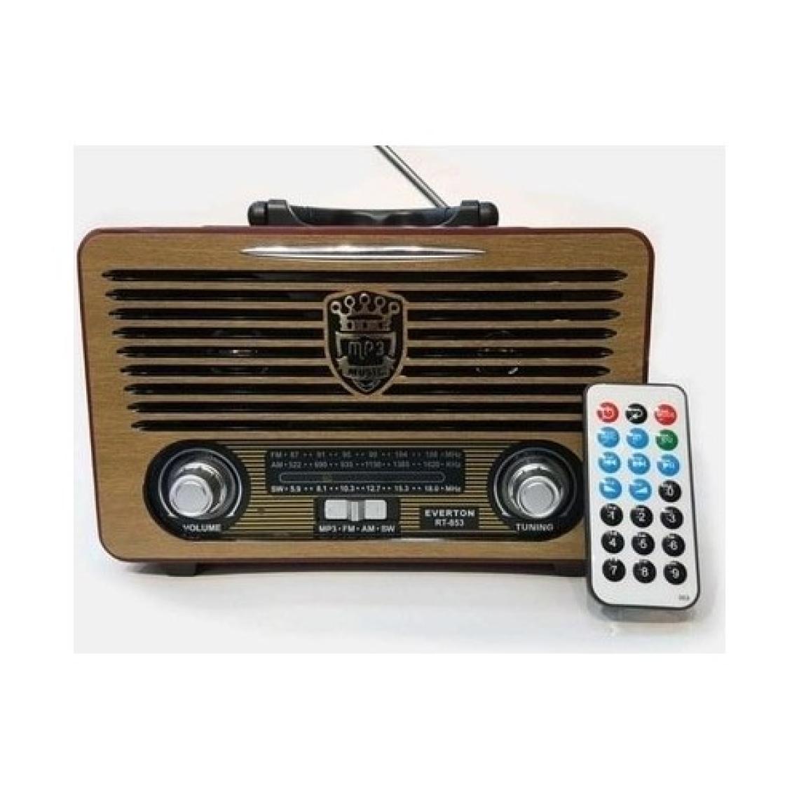 Everton Atasbey - Rt-853 Bluetoothlu Müzik Kutusu Radyo Usb Sdaux Mp3 Player