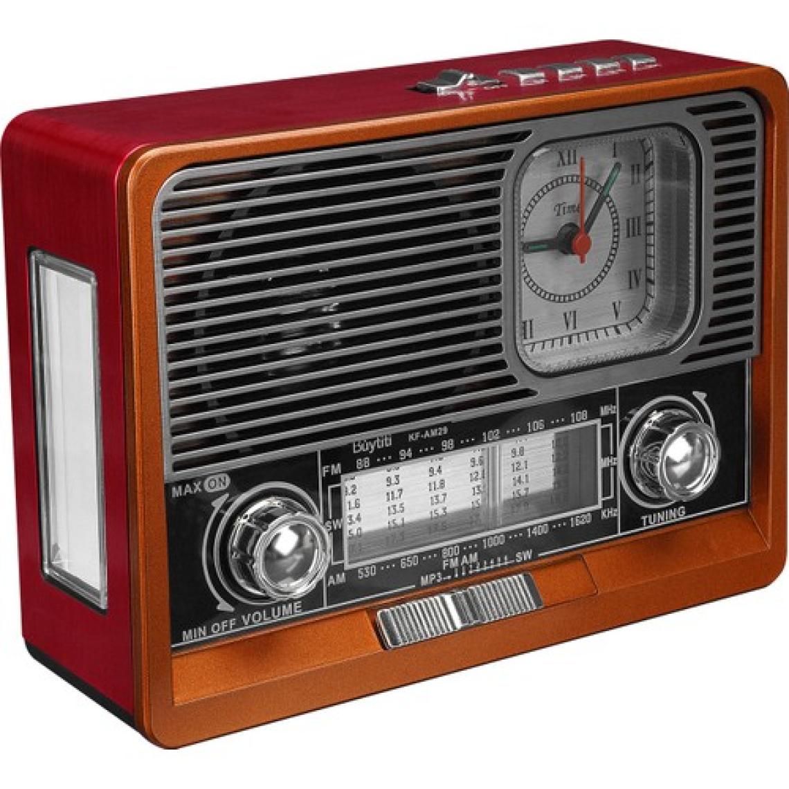 Mikado MDR-105BT Ahşap Usb- Tf Destekli Bluetooth Fm/am/sw 8 Band Klasik Radyo