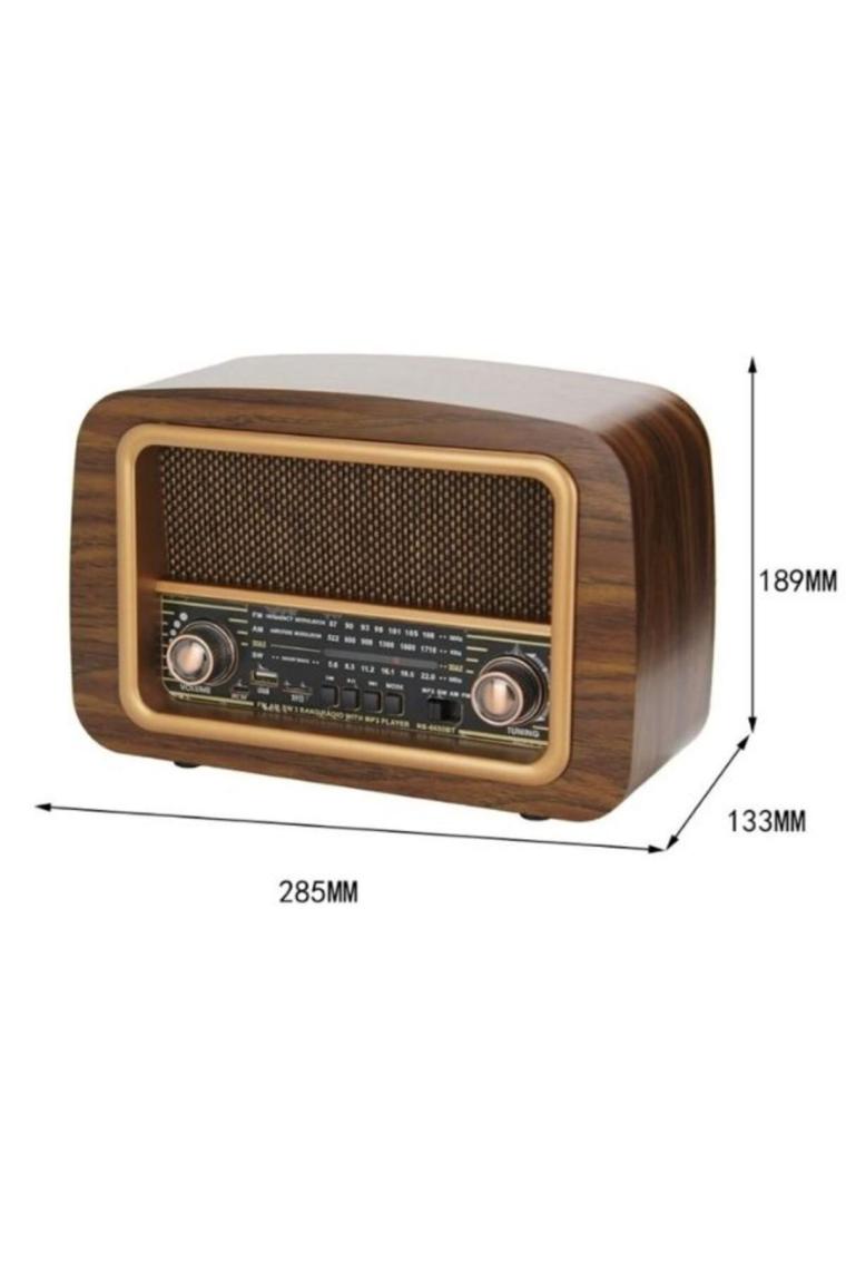 Everton RT-888 Bluetooth, Usb/Sd/Fm 3 Band Radyo Nostalji Müzik Kutusu Büyük Boy