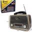 MEGA MG-301BT Nostaljik Şarjlı Radyo (Usb-Bluetooth-Sd-Aux)