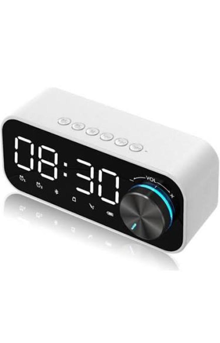 Gplus B126 Radyolu Çift Alarmlı Dijital Göstergeli Bluetooth 5.0 Çok Fonksiyonlu Şarj Edilebilir Hoparlörlü Masa Saati