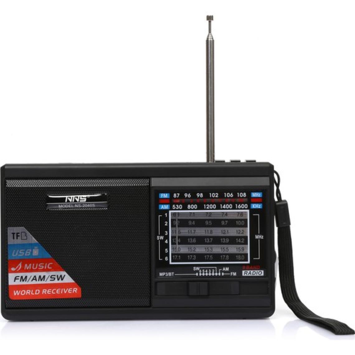 Nns Güneş Enerjili Şarjlı Radyo + El Feneri + Bt + USB + Tf Destekli