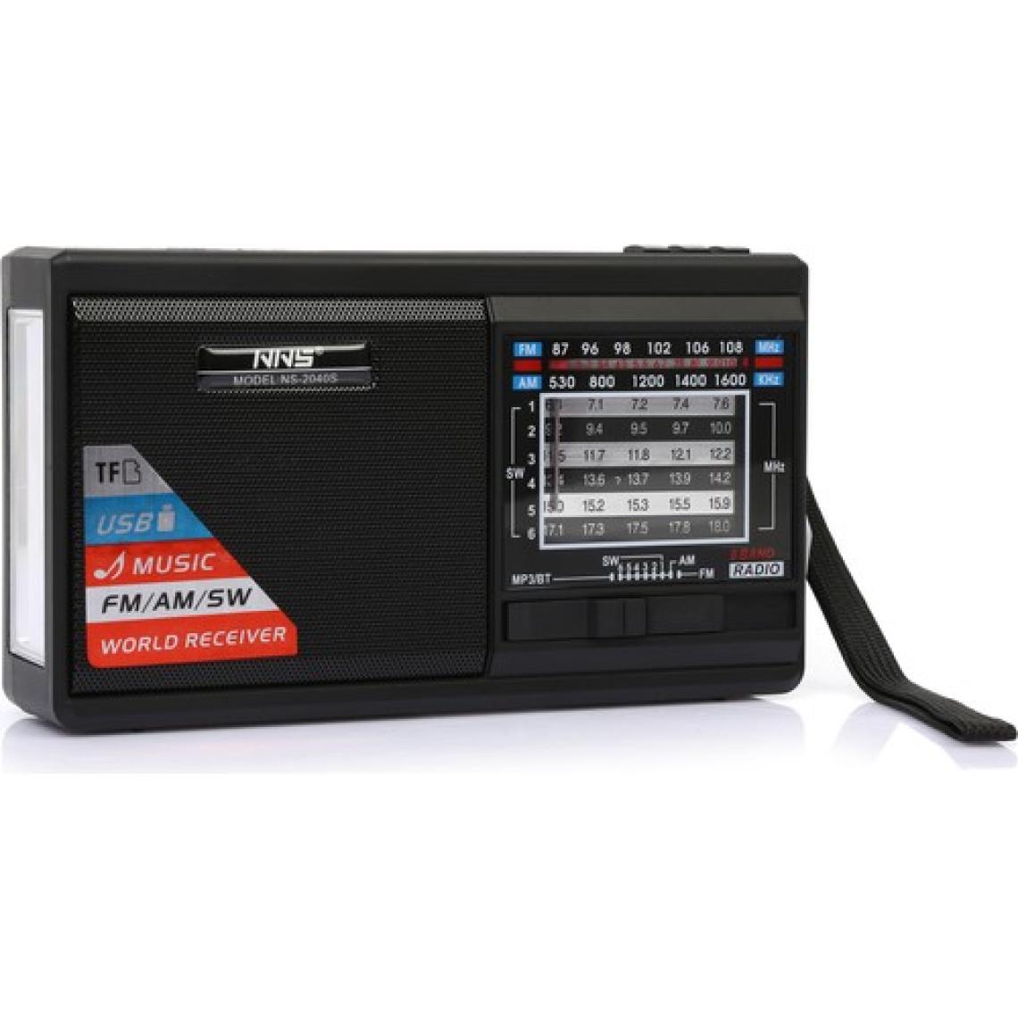 Nns Güneş Enerjili Şarjlı Radyo + El Feneri + Bt + USB + Tf Destekli