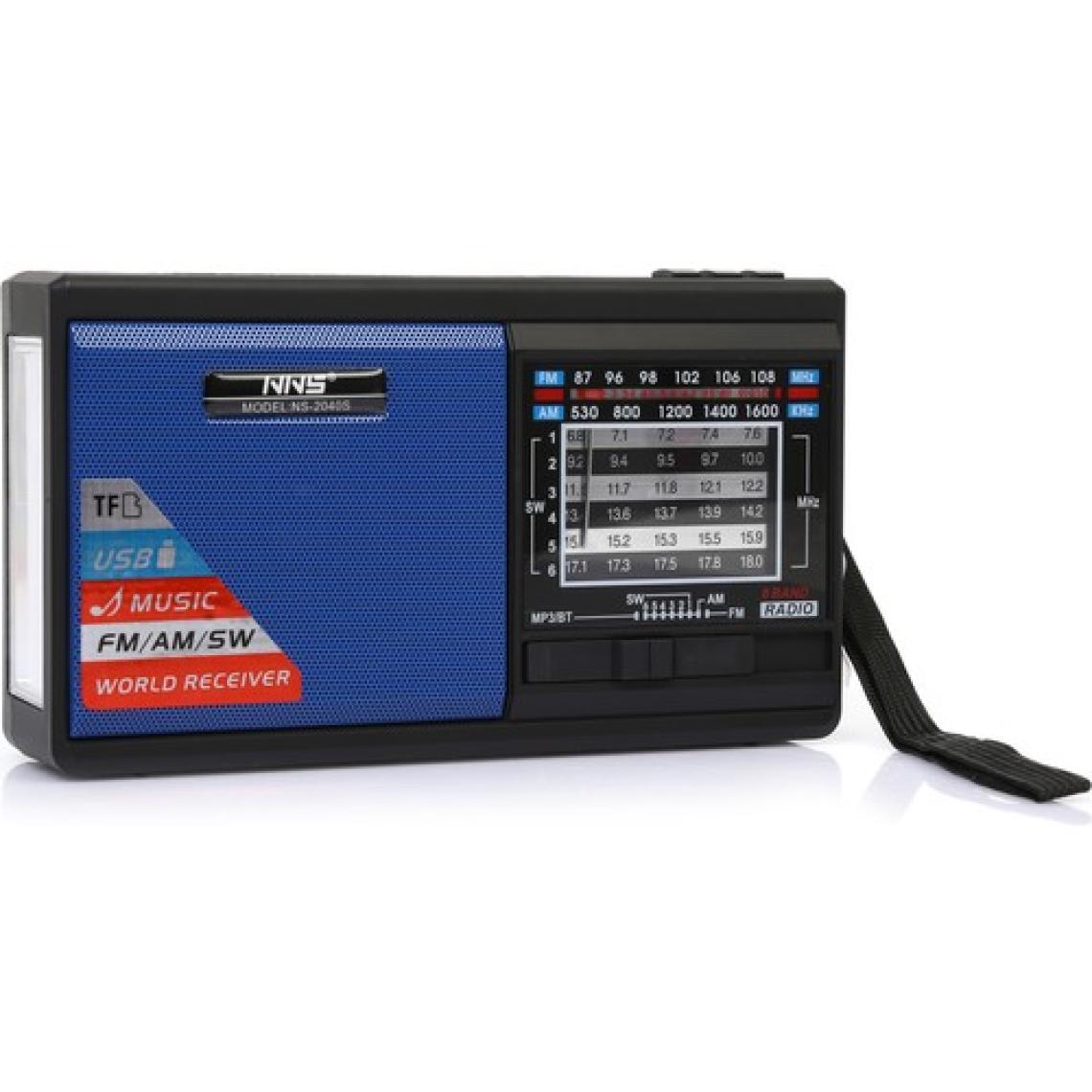 Nns Güneş Enerjili Şarjlı Radyo + El Feneri + Bt + USB + Tf Destekli