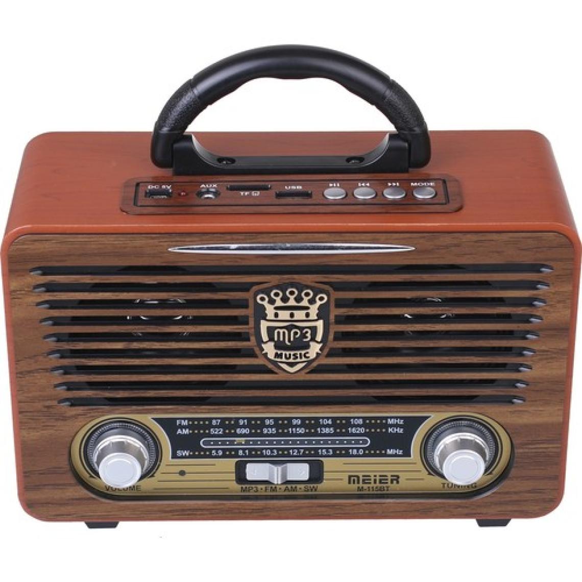 Meirer M115 Dvs Usb Sd Bluetooth Nostaljik Radyo