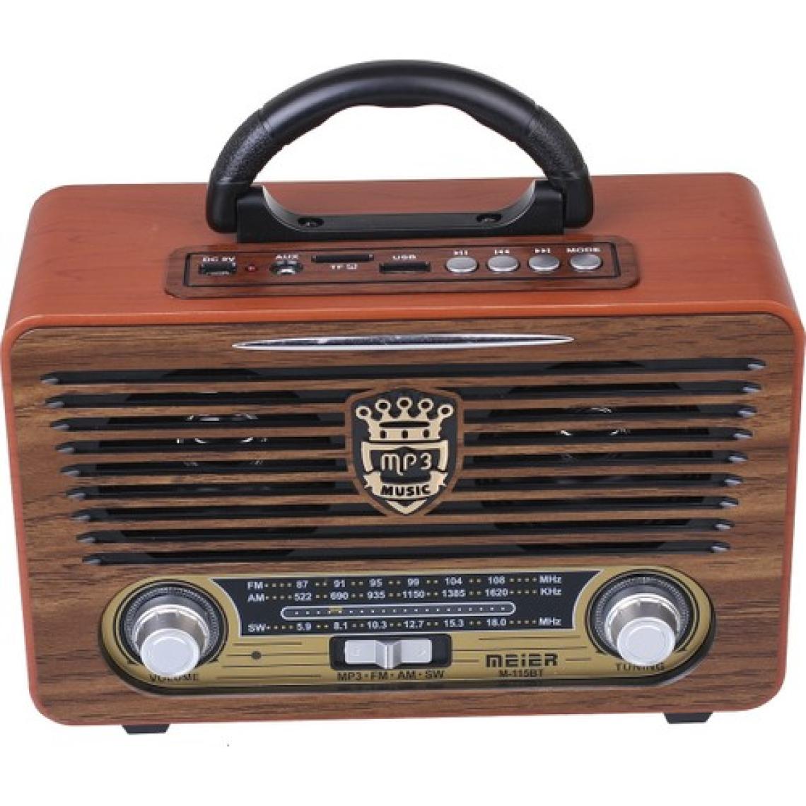 Meirer M115 Dvs Usb Sd Bluetooth Nostaljik Radyo