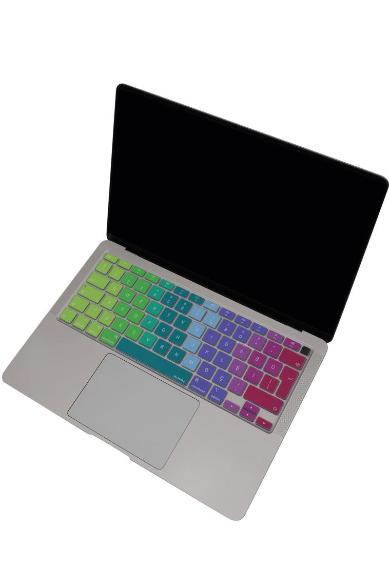 Macbook Air M1 Klavye Koruyucu Kılıf Touchıd A2179 A2337 Ile Uyumlu Türkçe Q Baskılı Dazzle