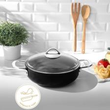 Nehir Titanium Siyah 24 Cm Karnıyarık Tencere